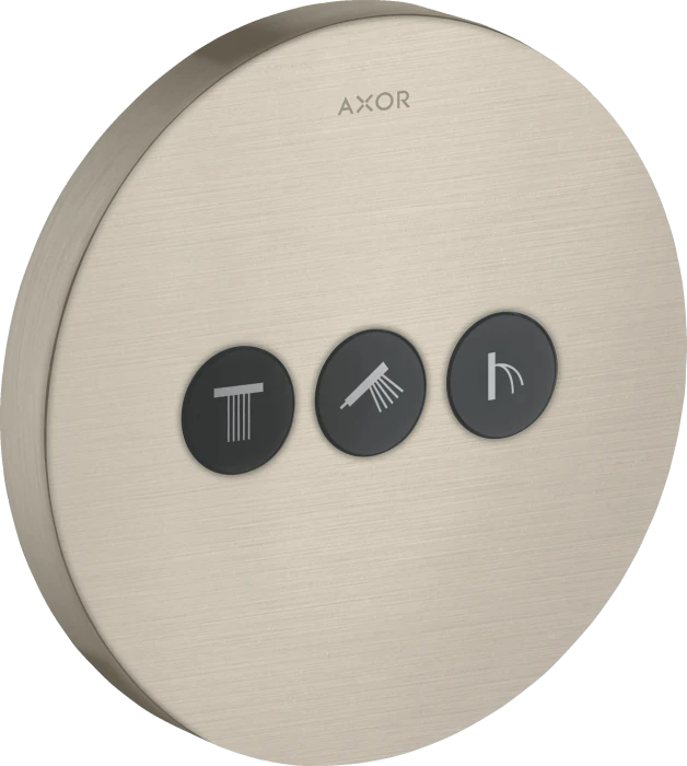 Hansgrohe AXOR ShowerSelect Ventil Unterputz rund für 3 Verbraucher brushed nickel