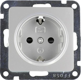 uniTEC LE MANS Serie 603 Steckdose mit Kindersicherung, silber