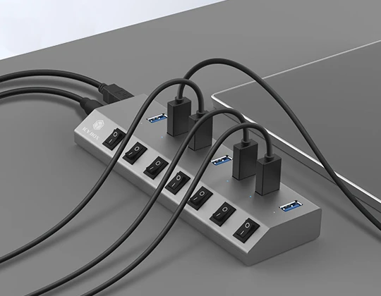 RaidSonic Icy Box IB-HUB1701-C3 USB-Hub, 7x USB-A 3.0, USB-B 3.0 [Buchse]