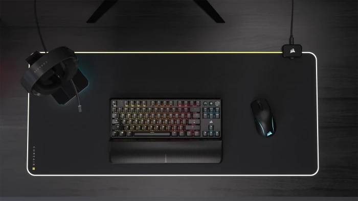 Corsair Gaming K70 CORE TKL WIRELESS RGB, schwarz, MLX RED V2, USB/Bluetooth, DE