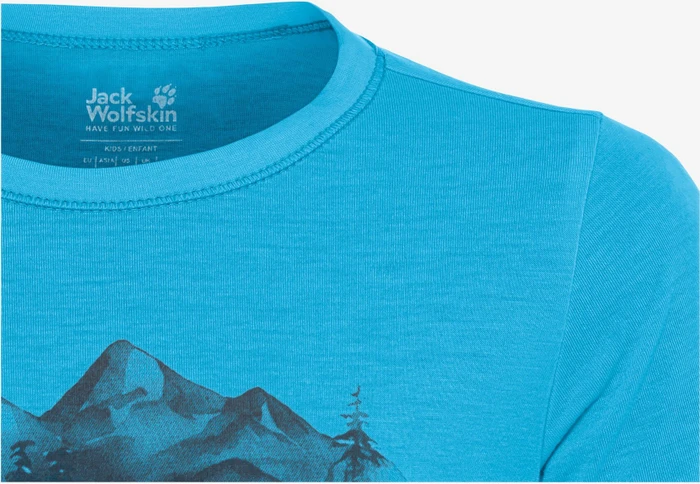 Jack Wolfskin Hiking Graphic Funktionsshirt kurzarm empire blue (Junior)
