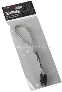 BitFenix Alchemy SATA 6Gb/s Kabel silber/schwarz 0.3m