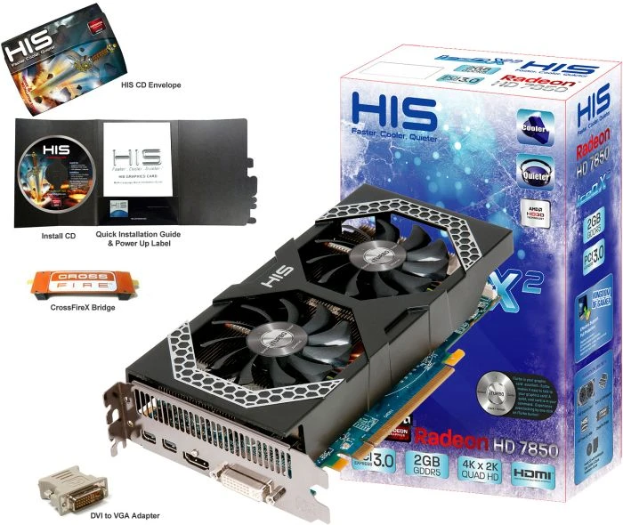 HIS Radeon HD 7850 iPower IceQ X², 2GB GDDR5, DVI, HDMI, 2x mDP