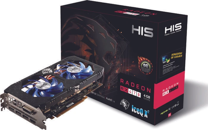HIS Radeon RX 470 IceQ X² OC, 4GB GDDR5, DVI, HDMI, 3x DP
