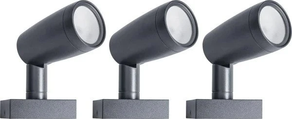 Osram Ledvance SMART+ Outdoor WiFi Garden Spot 5W Gartenspot dunkelgrau, 3 Stück