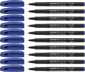 Schneider Topliner 967 Fineliner blau, 10er-Pack