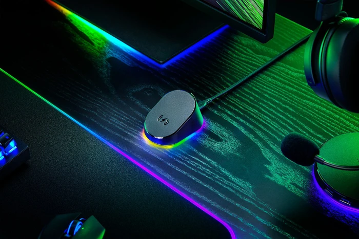 Razer Mouse Dock Pro + Wireless Charging Puck, Maus-Ladestation, schwarz