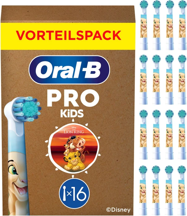 Oral-B Pro Kids König der Löwen Kinder-Ersatzbürste, 16 Stück