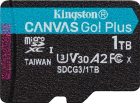 Kingston Canvas Go! Plus R170/W90 1TB, UHS-I U3, A2, Class 10