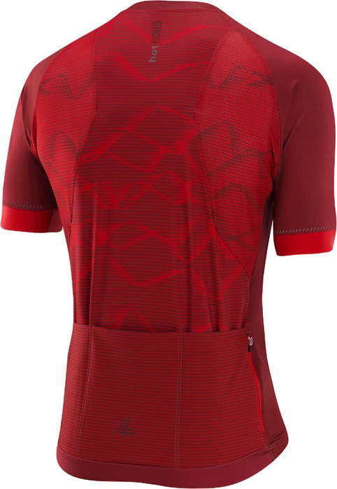 Löffler Full-Zip Tecton Hotbond RF Trikot kurzarm maroon (Herren)
