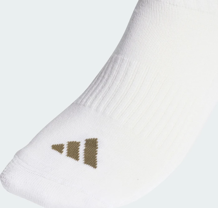 adidas 3-Streifen Cushioned Crew Socken white/beige/olive strata, 3 Paare