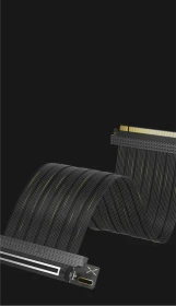 TRYX String Riser Cable, gewinkelt, PCIe 5.0, 200mm, schwarz