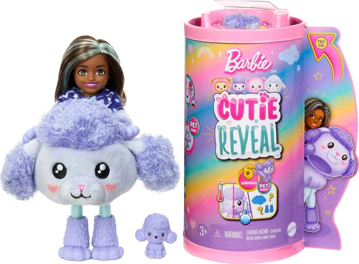 Mattel Barbie - Cutie Reveal Chelsea - Cozy Cute Tees Poodle (verschiedene Ausführungen)