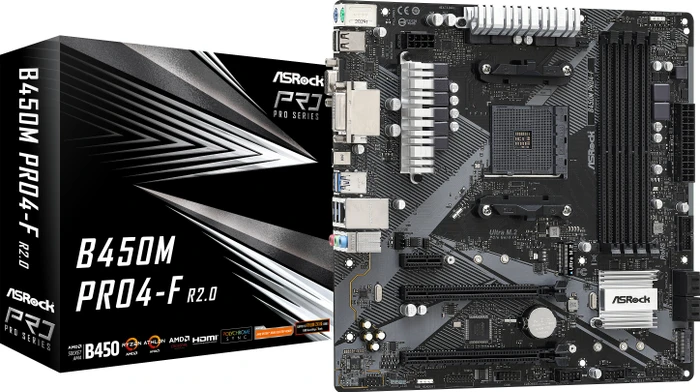 ASRock B450M Pro4-F R2.0 (AMD AM4)