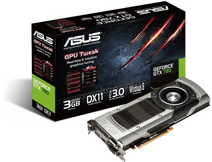 ASUS GeForce GTX 780, GTX780-3GD5, 3GB GDDR5, 2x DVI, HDMI, DP