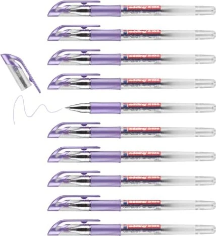edding 2185 metallic Gelroller (Mine) violett, 10er-Pack