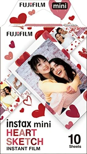 Fujifilm instax mini Sofortbildfilm Heart Sketch, 10 Aufnahmen