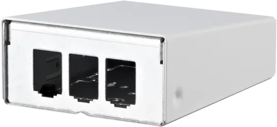 Metz Modulgehäuse, Aufputz Patchfeld, reinweiß, 3-Port, 1HE, weiß