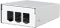 Metz Modulgehäuse, Aufputz Patchfeld, reinweiß, 3-Port, 1HE, weiß Vorschaubild