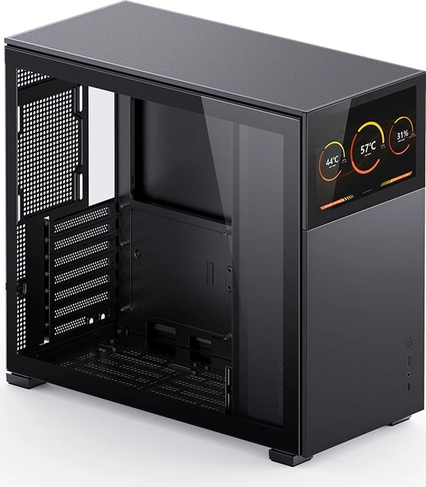 Jonsbo D41 Screen Black, schwarz, Glasfenster