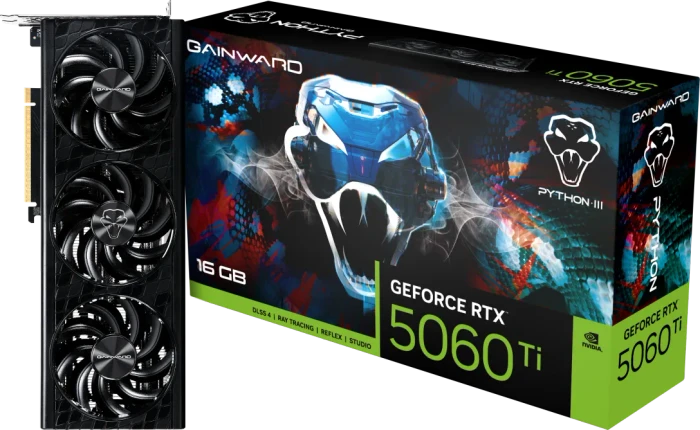 Gainward GeForce RTX 5060 Ti Python III V1, 16GB GDDR7, HDMI, 3x DP