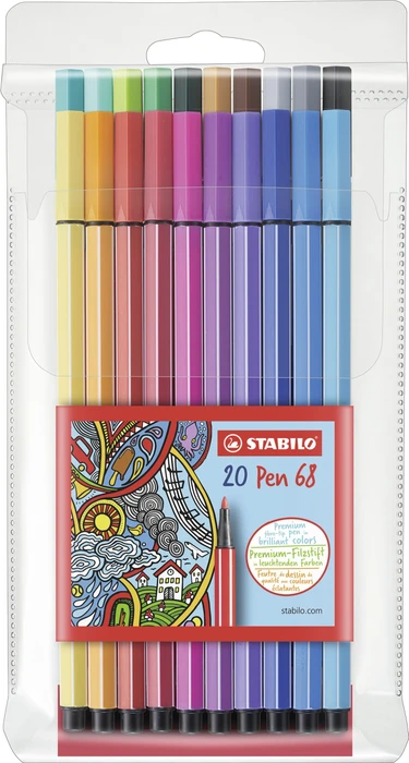 STABILO Pen 68 sortiert, 20er-Set, Etui