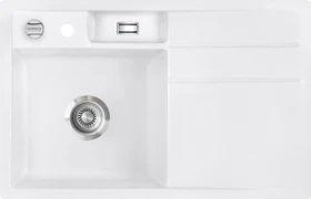 systemceram Bela 78 F Einbau Becken links mit Ablauffernbedienung grönland