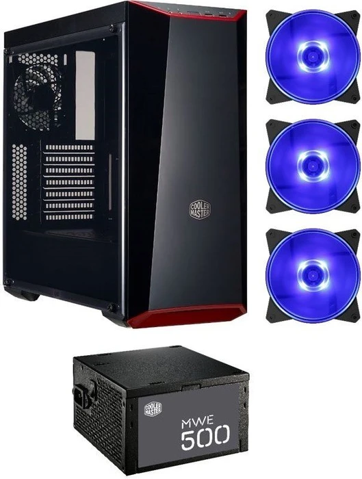 Cooler Master MasterBox Lite 5 schwarz, Acrylfenster, 500W ATX