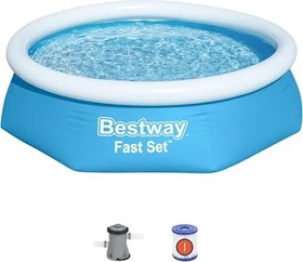 Bestway Fast Set Quick-Up Pool Set rund 244x61cm