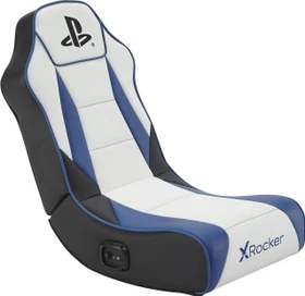 X Rocker Sony Playstation 5 Geist 2.0 Floor Rocker Gaming-Bodensessel für Kinder/Jugendliche, weiß/blau