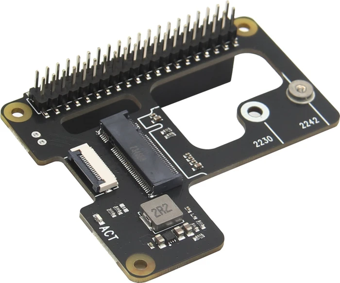 Geekworm X1000 PCIe auf M.2 Key-M NVMe Adapter-Board, M.2 M-Key 2230/2242 NVMe Slot für Raspberry Pi 5