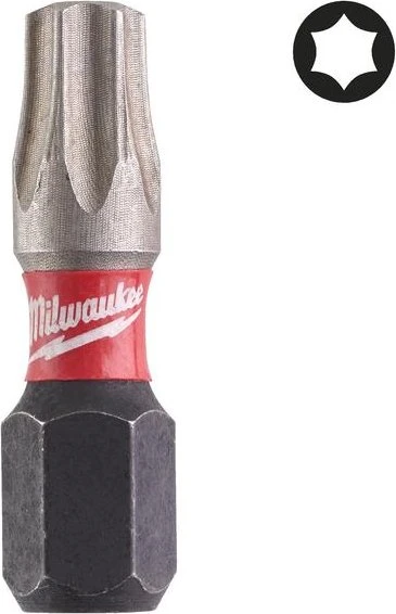 Milwaukee Shockwave Torx Bit 1/4", T27x25mm, 2 Stück