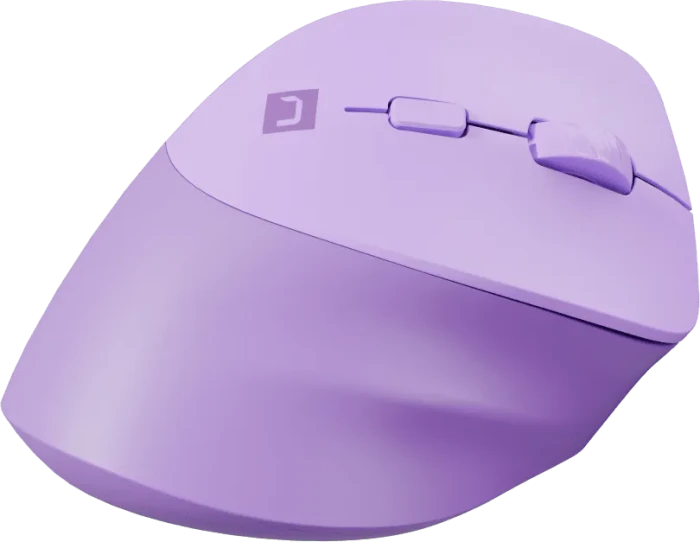 Natec Crake 2 Vertical Wireless Mouse Pure Lavender, USB/Bluetooth