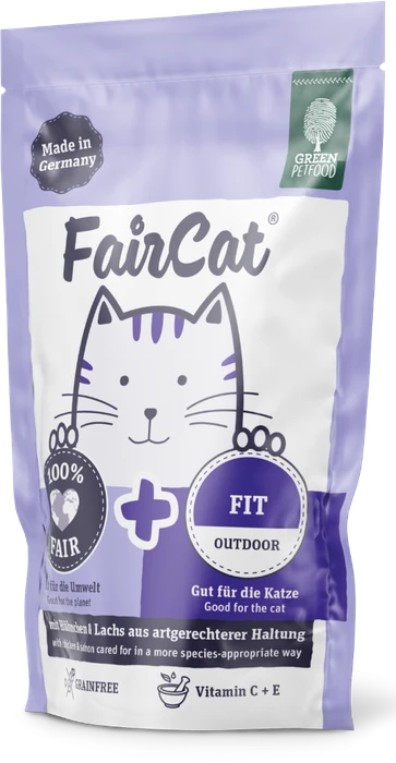 Green Petfood FairCat Fit, Huhn und Lachs, 2.72kg (32x 85g)