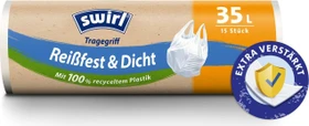 Swirl Reißfest & Dicht Müllbeutel mit Tragegriff 35l, 15 Stück