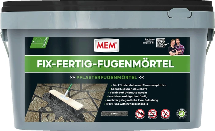 MEM Fix-Fertig-Fugenmörtel Schnellspachtel basalt, 25.00kg