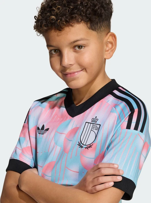 adidas FIFA WM 2026 Belgien Auswärtstrikot kurzarm frozen blue (Junior)