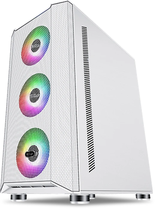 PCCooler Diamond MA200 Mesh, weiß, Glasfenster