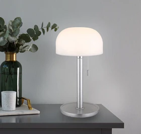 Globo Norman Akku LED-Tischleuchte silber