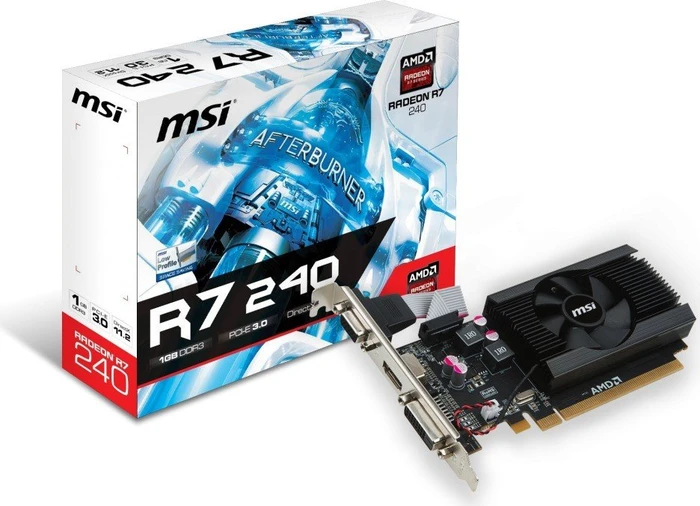 MSI Radeon R7 240 1GD3 64b LP, 1GB DDR3, VGA, DVI, HDMI