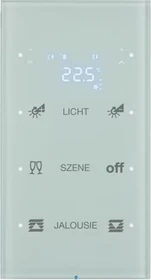 Berker KNX R.3 Touchsensor 3-fach mit Temperaturregler polarweiß, konfiguriert