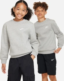 Nike Sportswear Club Fleece Sweatshirt dark grey heather/white (Junior)