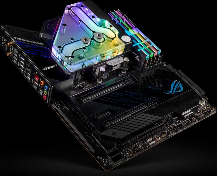 EK Water Blocks Quantum Line EK-Quantum Momentum ASUS ROG Crosshair VIII Formula D-RGB VRM Bridge, Nickel, Acryl