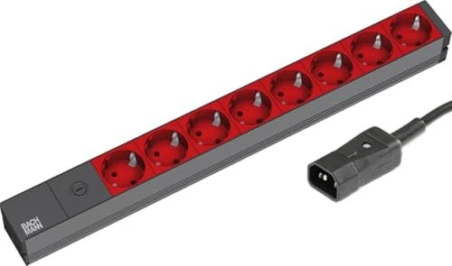 Bachmann Protection 19", 1HE, 8-fach, rot, 2m