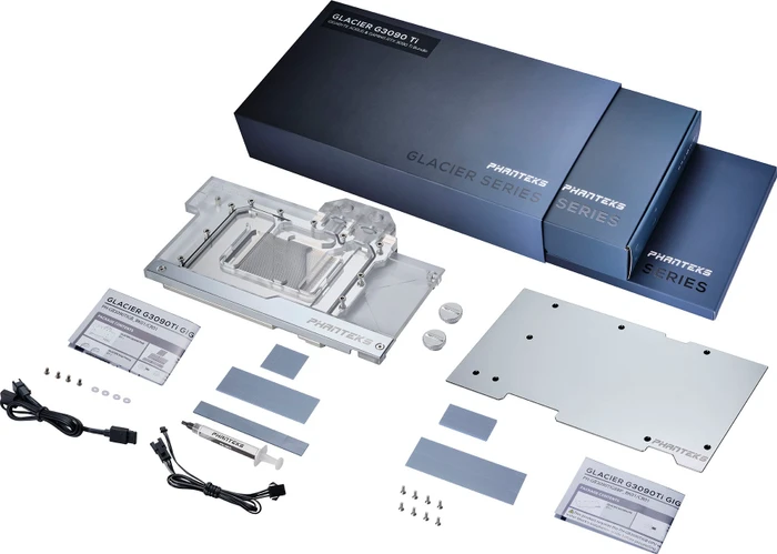 Phanteks Glacier G30 GIGABYTE 3090 Ti chrome, mit Backplate