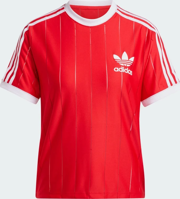 adidas Adicolor 3-Streifen Pinstripe T-Shirt kurzarm better scarlet (Damen)
