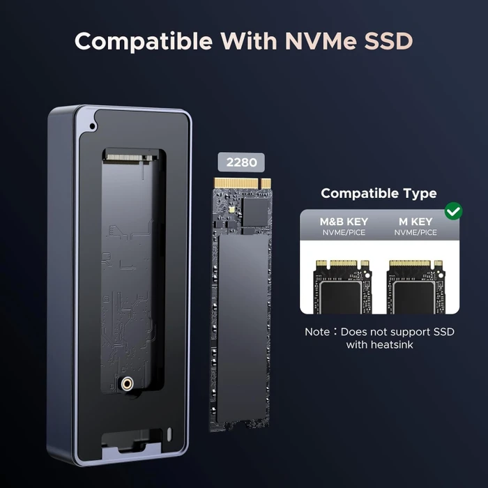 Ugreen Thunderbolt 5 M.2 NVMe SSD Enclosure, Thunderbolt 5 / USB4 v2