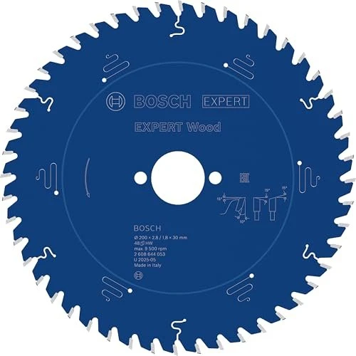 Bosch Professional Expert for Wood Kreissägeblatt 48Z, 200x1.8x30mm, 1 Stück