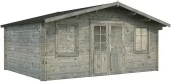 Palmako Klara 17m² Gartenhaus grau tauchgrundiert
