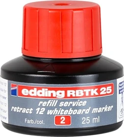 edding RBTK25 retract 12 Whiteboardmarker Tintenflasche rot, 25ml